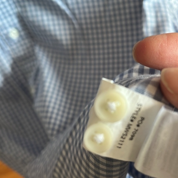 Faherty Men’s blue/white gingham Button Down Shirt soft Cotton size L - Picture 4 of 8